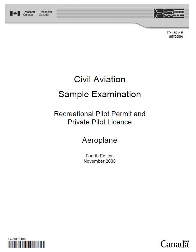 PPL transport canada example questions study guide